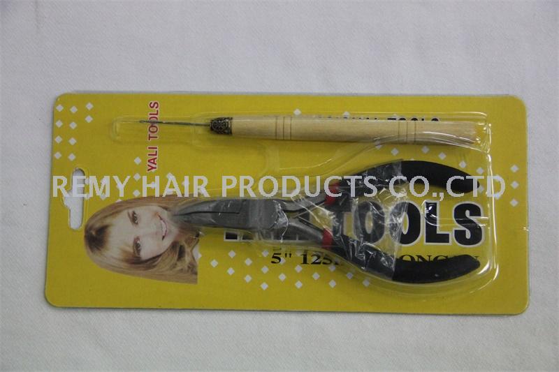 Hair extension pliers and crochet wig extensions