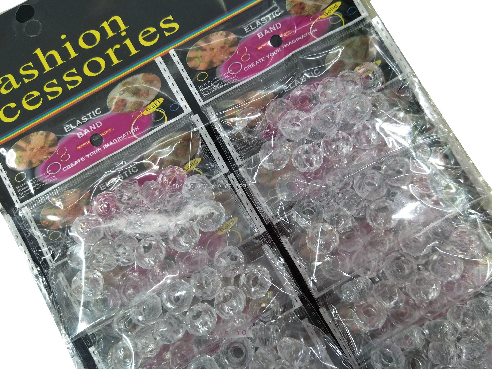 Transparent round Straight Hole Plastic Beads DIY Handmade Jewelry Accessories Loose Beads Hair Extension Beads Wig Part SPRING LADY Transparent round Straight Hole Plastic Beads DIY Handmade Jewelry Accessories Loose Beads Hair Extension Beads Wig Part SPRING LADY