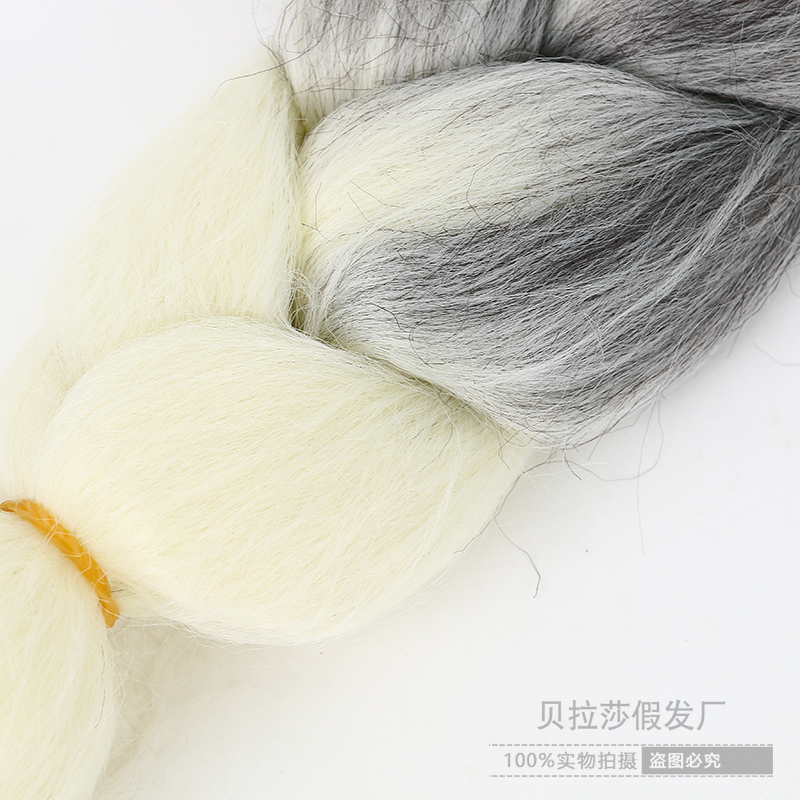 Dirty Braid Hair Band Wig Hip Hop Artifact Color Wig Strip Men&#039;s and Women&#039;s Motorcycle Nightclub Hair Extension Twist Long Braid