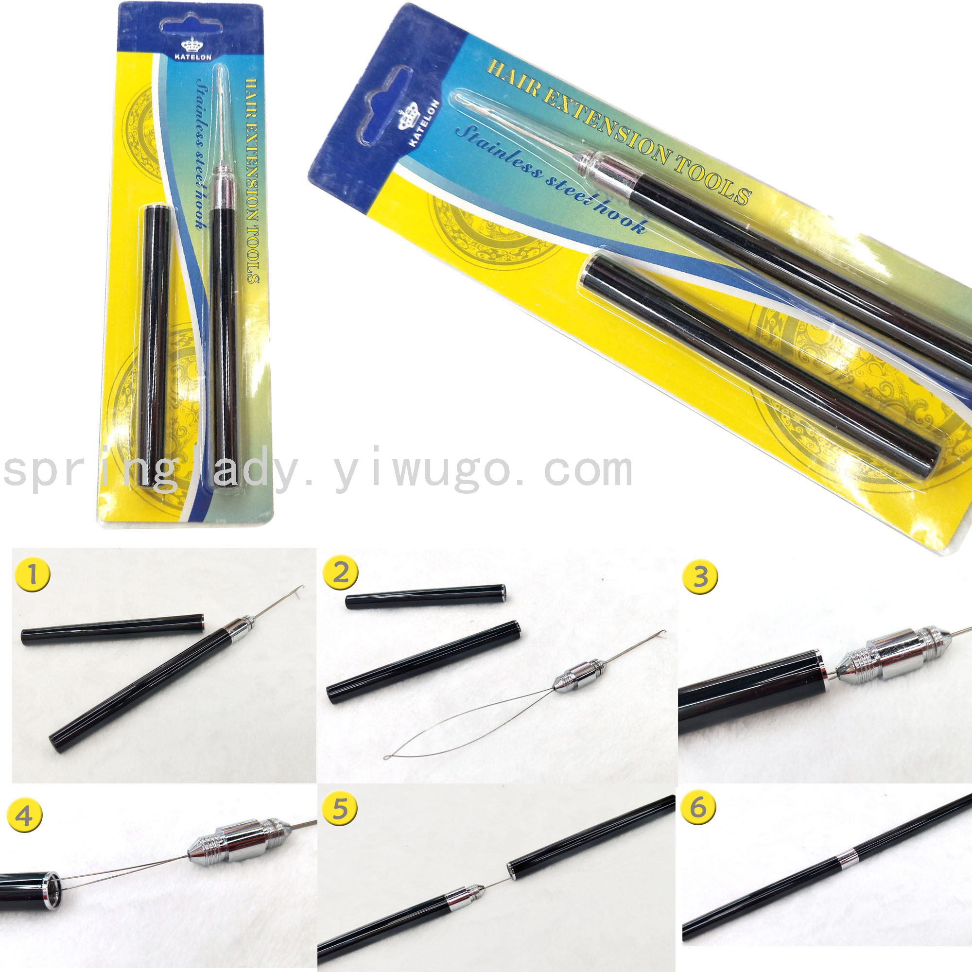 Stainless Steel Hair Extension Tools Crochet Hair Extension Special Crochet Wig Crochet Beading Needles Special Crochet Needle Hair Extension Machine
