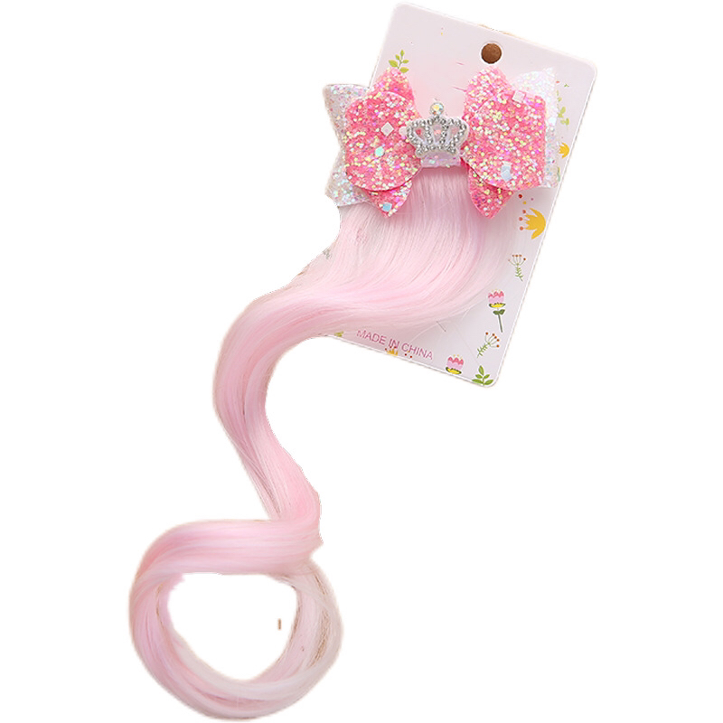 Children's Color Wig Curly Hair Girl Braid Hair Extension Colored Roll Song Horse Tail Hair Bow Headdress Suitable for Girls Children's Color Wig Curly Hair Girl Braid Hair Extension Colored Roll Song Horse Tail Hair Bow Headdress Suitable for Girls
