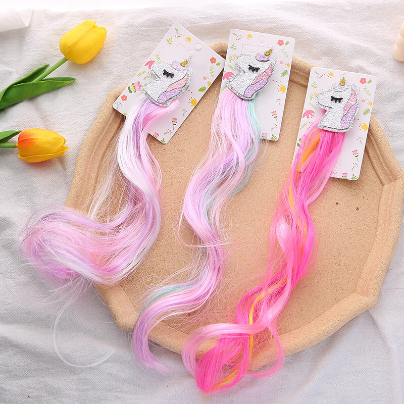 Children's Color Wig Curly Hair Girl Braid Hair Extension Colored Roll Song Horse Tail Hair Bow Headdress Suitable for Girls Children's Color Wig Curly Hair Girl Braid Hair Extension Colored Roll Song Horse Tail Hair Bow Headdress Suitable for Girls