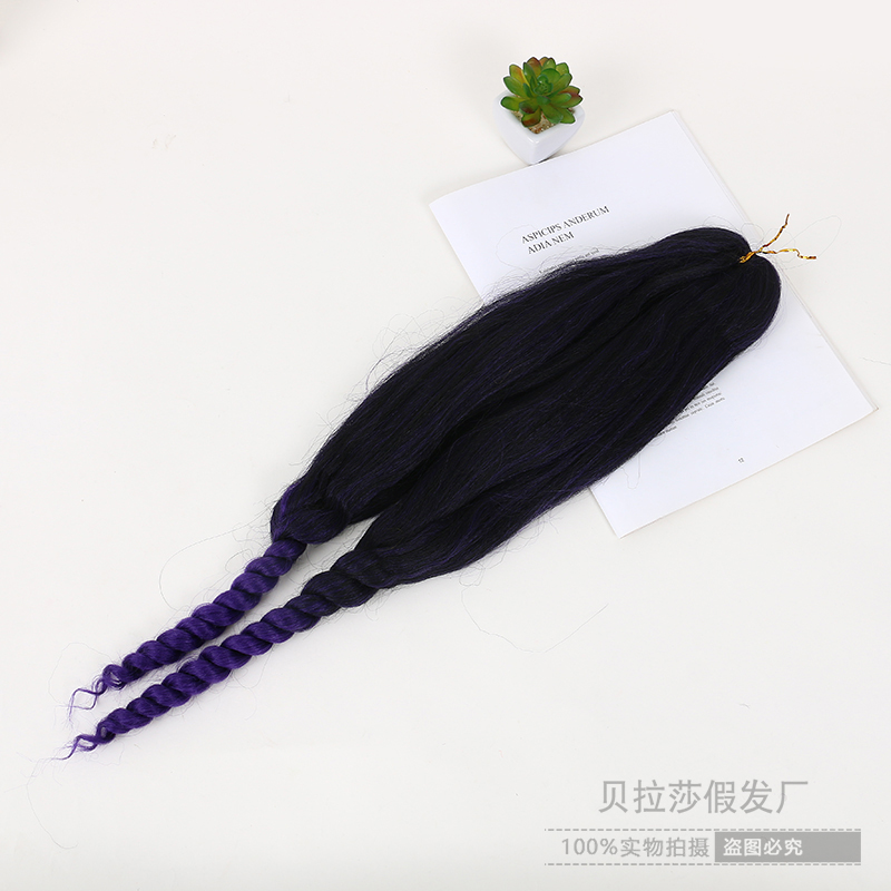 Ponytail Hair Extension Mid-Length Light Hair Women's Short Horse Tail Hair Replacement Wig Sweet Gradient Waves Roll