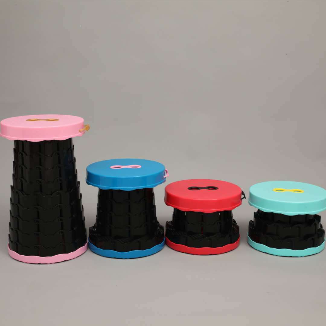 New Multifunctional Outdoor Camping Fishing Sketch Stool Adjustable Retractable Portable Travel Folding Stool Queuing Artifact
