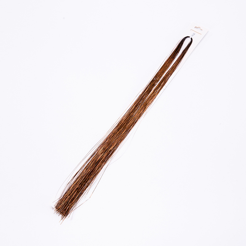 New Seamless Gold Silk Hair Extension Strip Korean Fashion Colorful Wig Colorful Gold Strip Shiny Colorful Wholesale