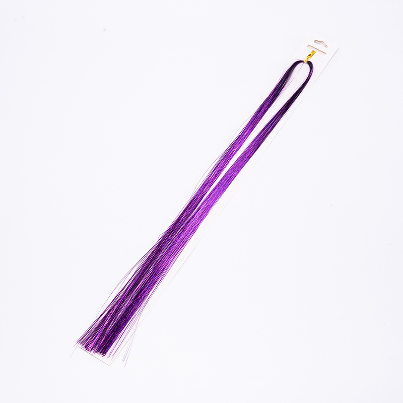 New Seamless Gold Silk Hair Extension Strip Korean Fashion Colorful Wig Colorful Gold Strip Shiny Colorful Wholesale