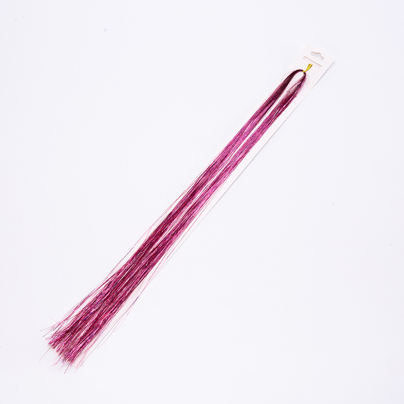 New Seamless Gold Silk Hair Extension Strip Korean Fashion Colorful Wig Colorful Gold Strip Shiny Colorful Wholesale