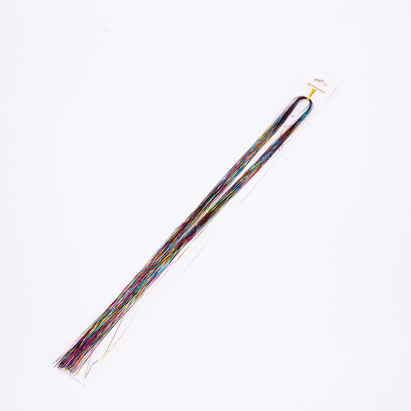 New Seamless Gold Silk Hair Extension Strip Korean Fashion Colorful Wig Colorful Gold Strip Shiny Colorful Wholesale
