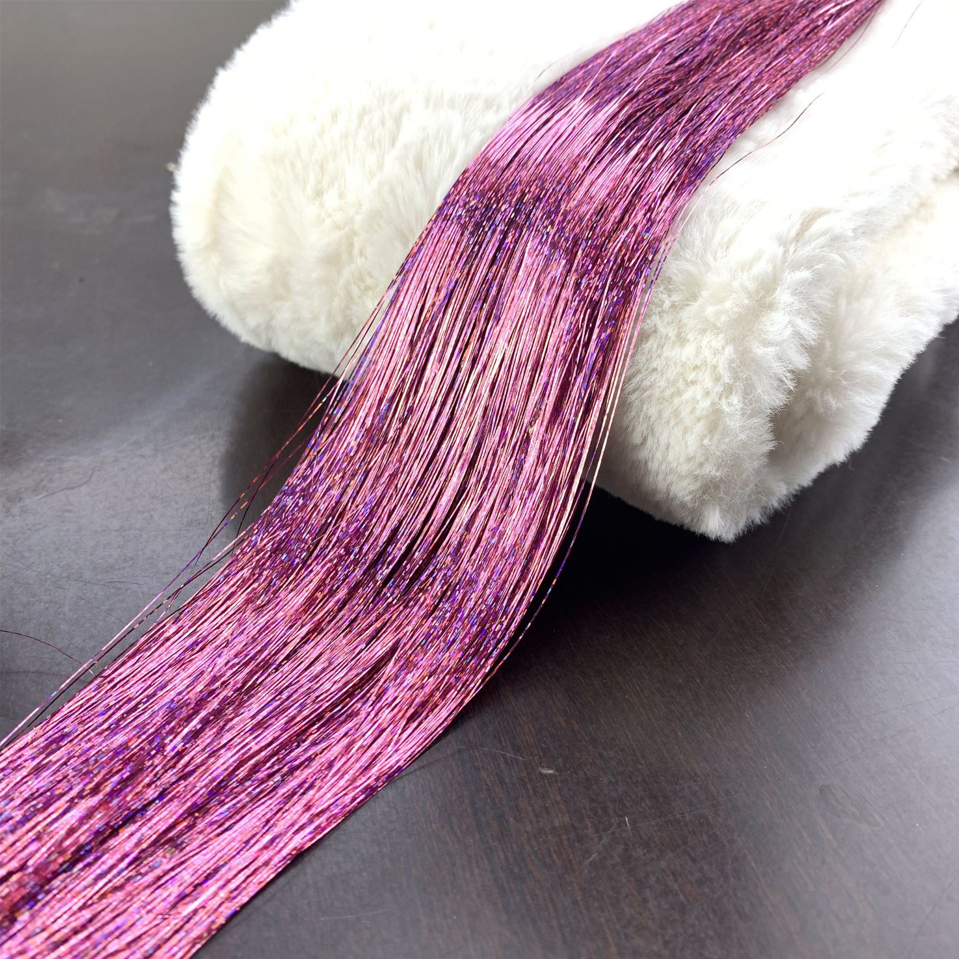 Colorful Laser Onion Wig Hair Tinsel Bright Silk Hair Extension Gold and Silver Silk Wig Extension Silk Colorful Laser Onion Wig Hair Tinsel Bright Silk Hair Extension Gold and Silver Silk Wig Extension Silk
