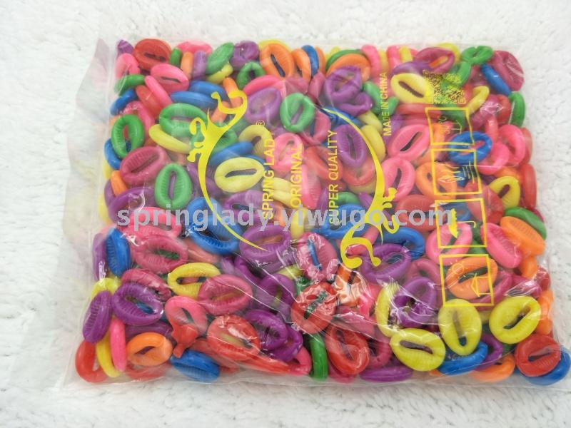 Colored round Straight Hole Plastic Beads DIY Handmade Jewelry Accessories Loose Beads Hair Extension Beads Wig Part SPRING LADY