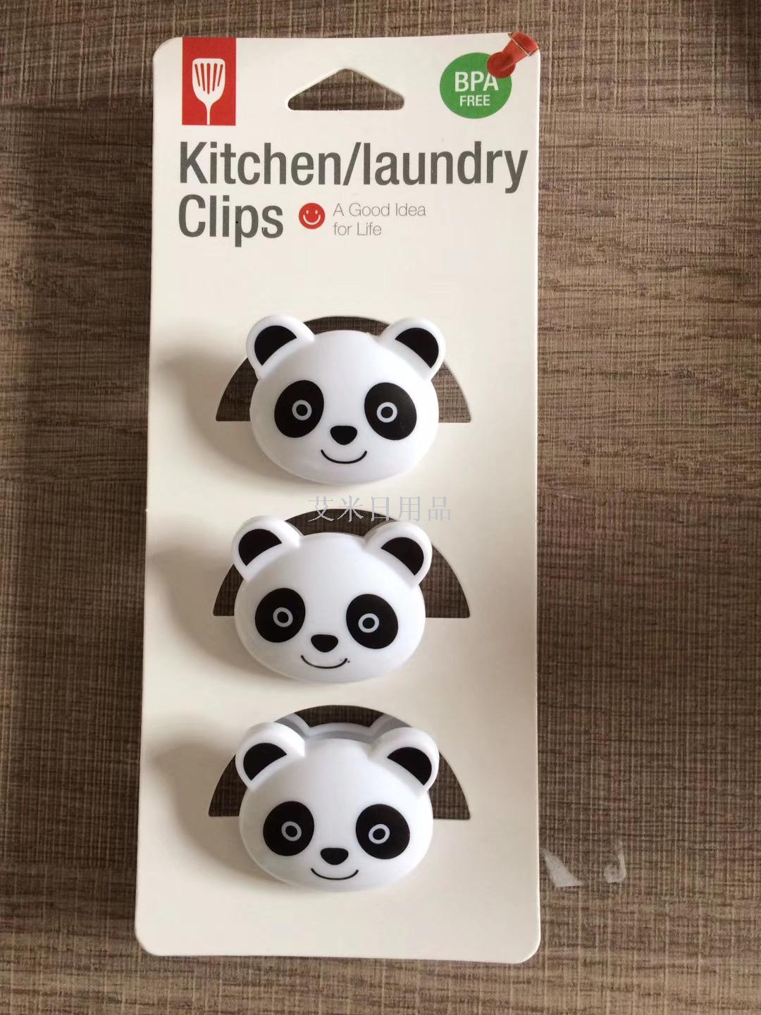 BYT-3 red panda plastic clip cartoon clip creative kitchen food cute cartoon seal clip BYT-3 red panda plastic clip cartoon clip creative kitchen food cute cartoon seal clip