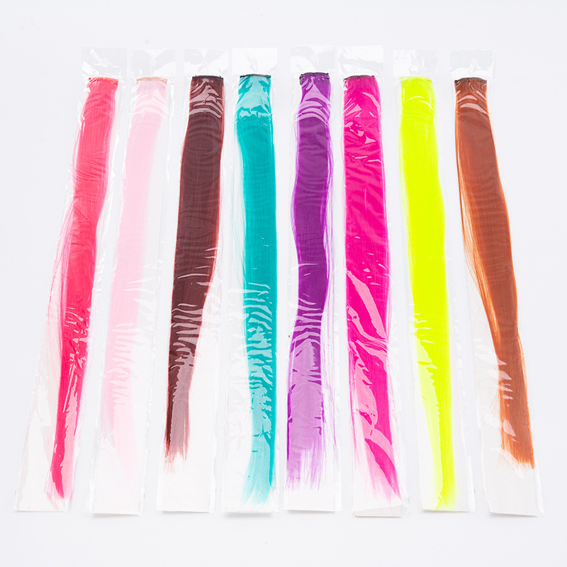 2020 New High-Temperature Fiber Solid Color One-Piece Color Wig Set Single Card Wig Set Multi-Color Hair Extension Wholesale 2020 New High-Temperature Fiber Solid Color One-Piece Color Wig Set Single Card Wig Set Multi-Color Hair Extension Wholesale