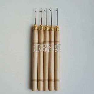 Wholesale Hair Extension Tools Crochet Hair Extension Special Wooden Handle Crochet Wig Crochet Wooden Handle Crochet