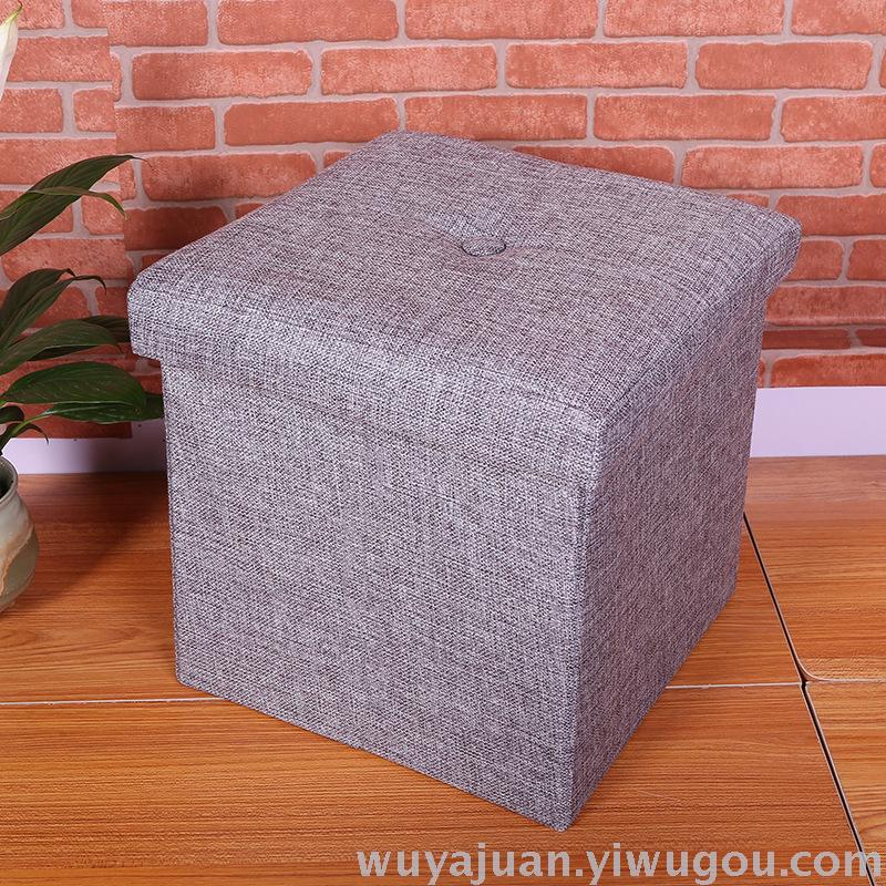 Court light simple version of monochrome linen 30X30X30 a buckle folding stool