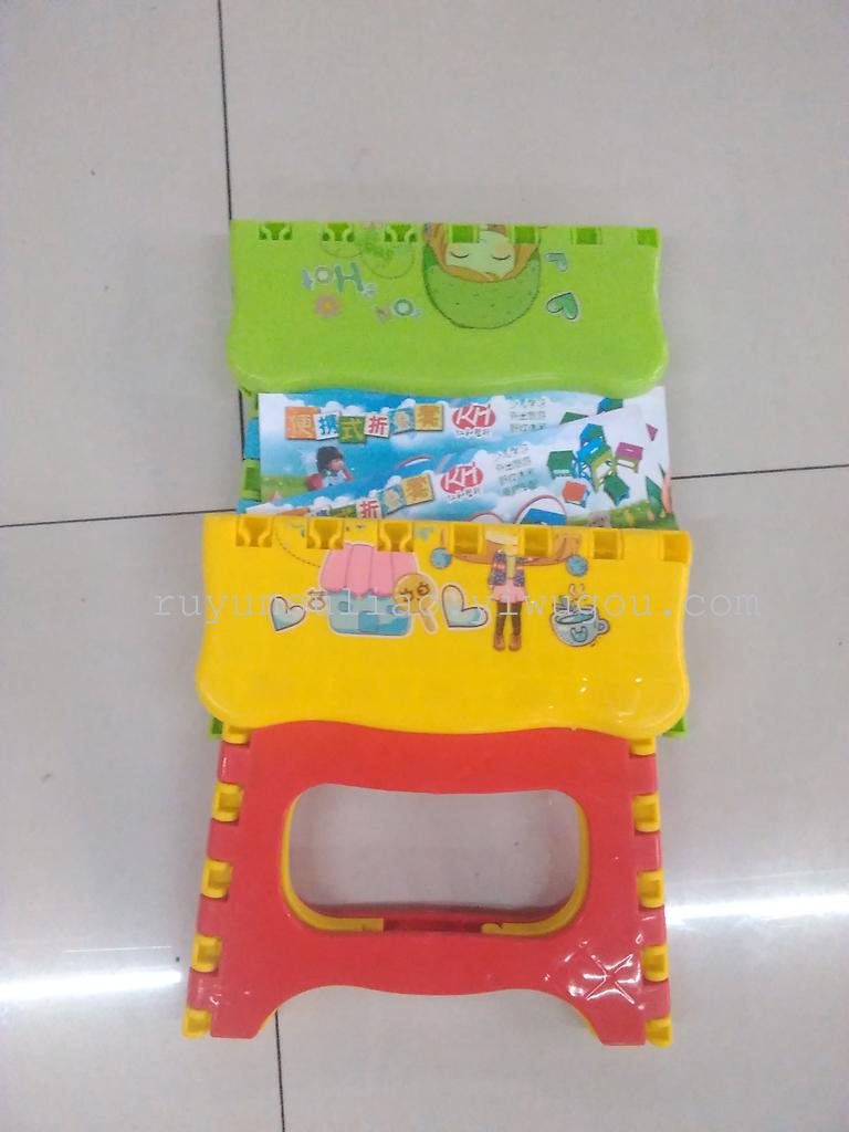 Wholesale Supply Plastic Folding Stool Thick Medium Folding Stool Stool