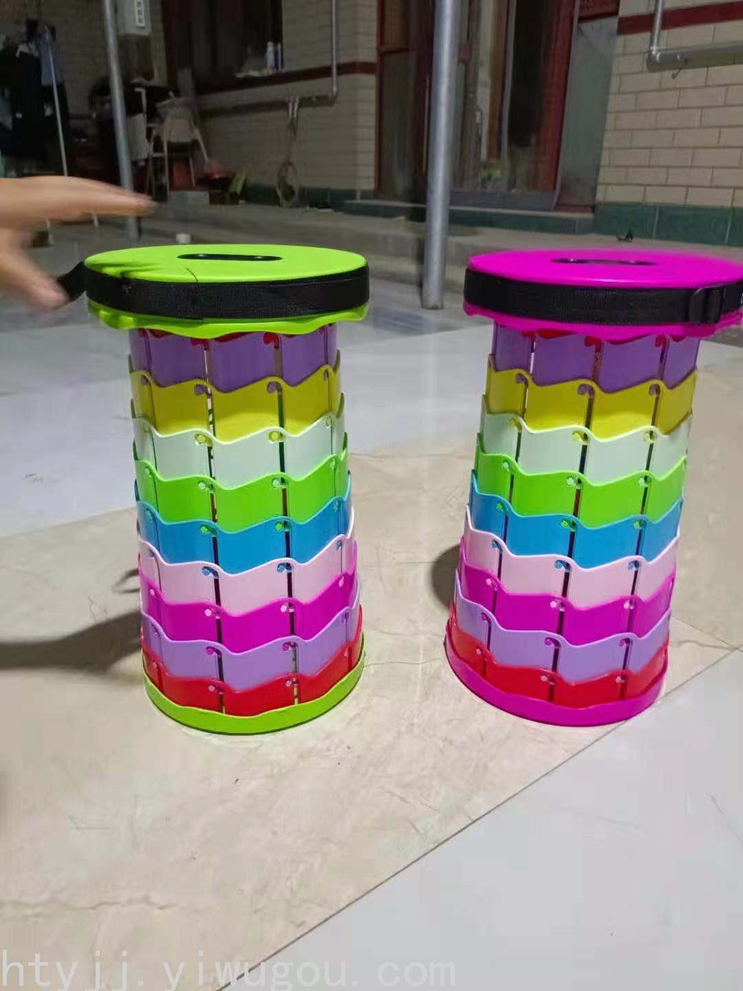Rainbow Thickened Folding Stool Adjustable Retractable Portable Outdoor Travel Camping Spring Outing Household Plasti Rainbow Thickened Folding Stool Adjustable Retractable Portable Outdoor Travel Camping Spring Outing Household Plasti
