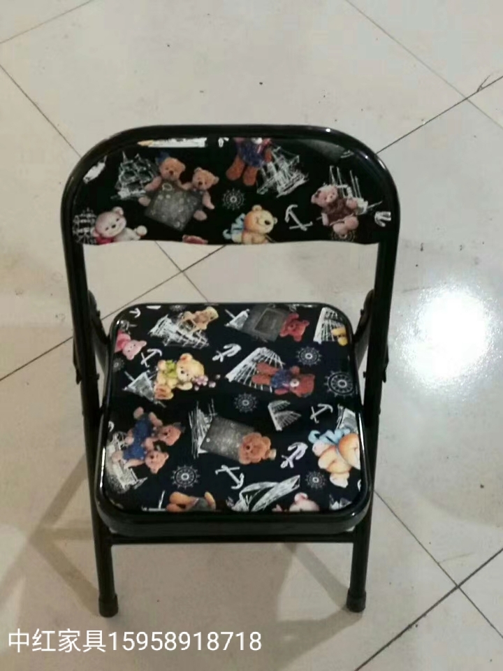 ROMEN&#039;S Cartoon Children Folding Chair Home Tea Table and Chair Casual and Portable Small Folding Stool Student Small Arm Chair Low Stool W