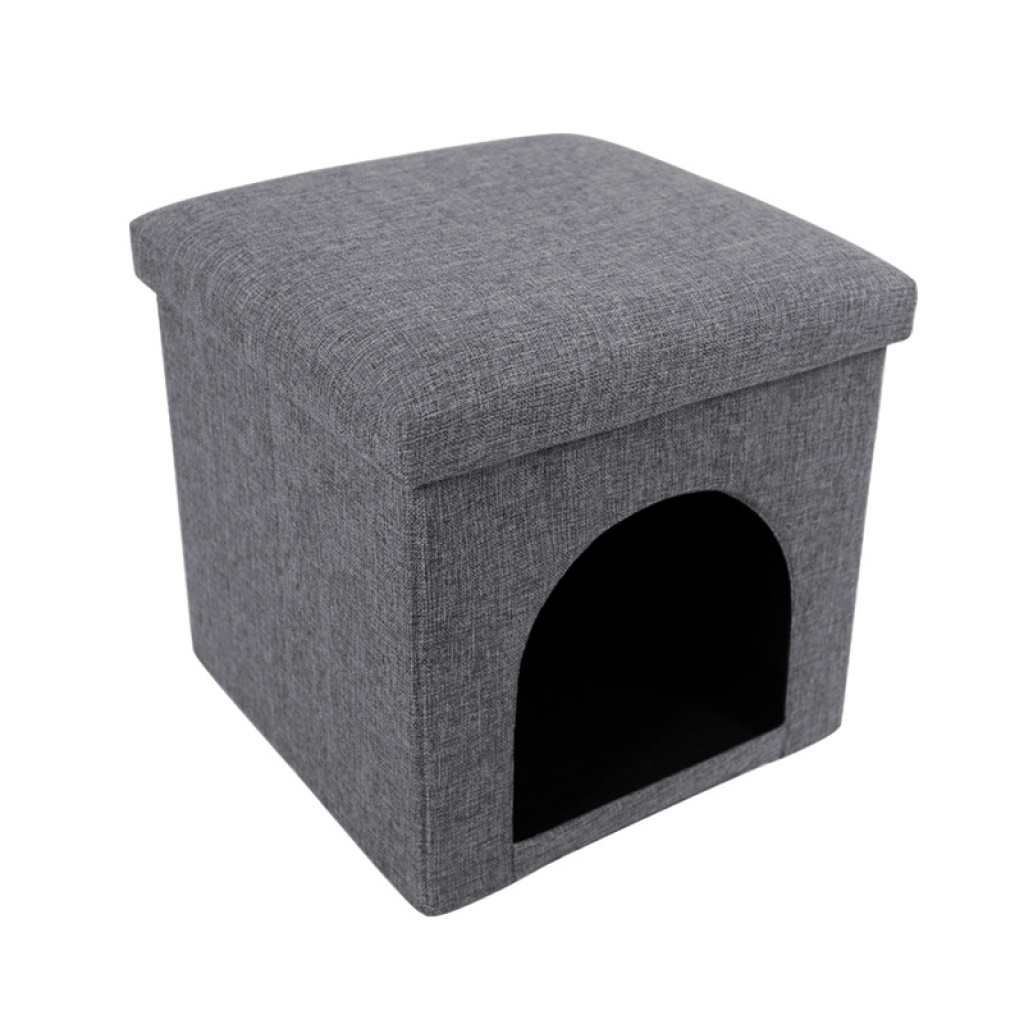 New Folding Stool Home Decoration Stool Fabric Shoe Change Stool with Cat Nest Cat Shared Design Stool