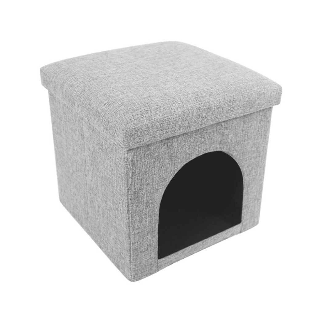 New Folding Stool Home Decoration Stool Fabric Shoe Change Stool with Cat Nest Cat Shared Design Stool