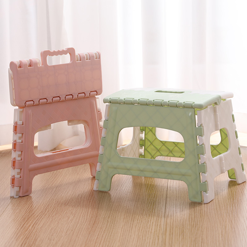 Folding stool for children bathroom small stool for adults portable plastic folding stool