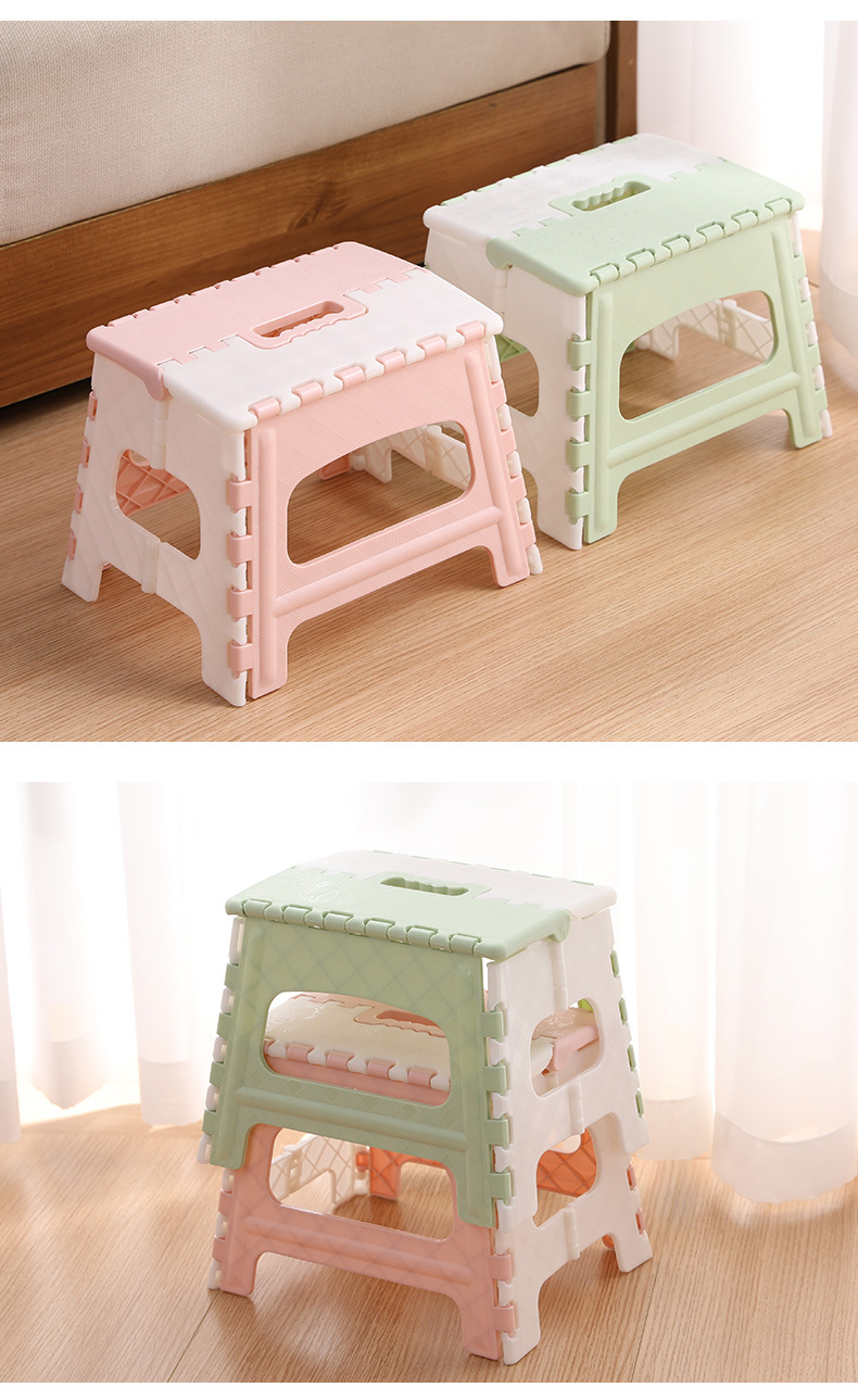 Folding stool for children bathroom small stool for adults portable plastic folding stool