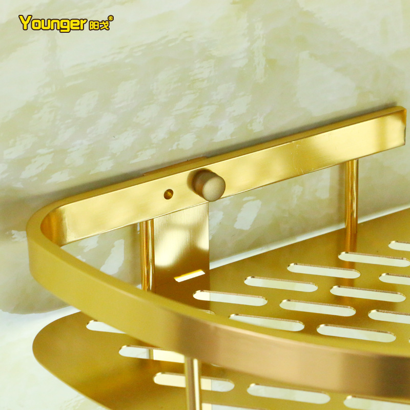 Aluminum Towel Rack Bath Towel Rack European-Style Luxury Gold Storage Rack Bathroom Bathroom Bathroom Bathroom Pendant Set