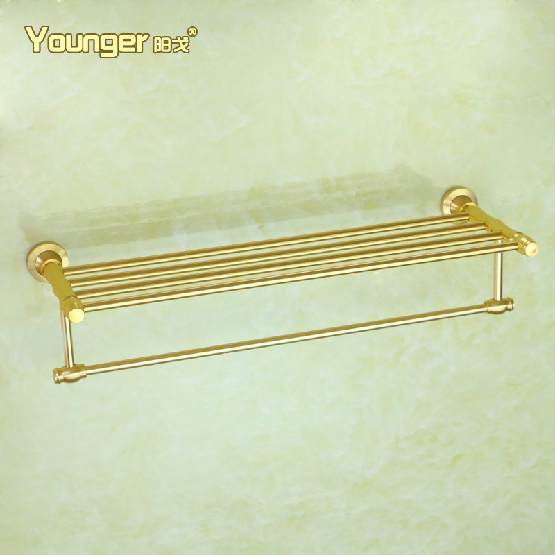 Aluminum Towel Rack Bath Towel Rack European-Style Luxury Gold Storage Rack Bathroom Bathroom Bathroom Bathroom Pendant Set
