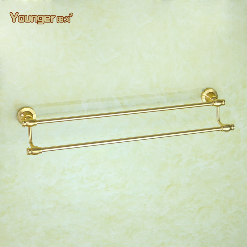 Aluminum Towel Rack Bath Towel Rack European-Style Luxury Gold Storage Rack Bathroom Bathroom Bathroom Bathroom Pendant Set