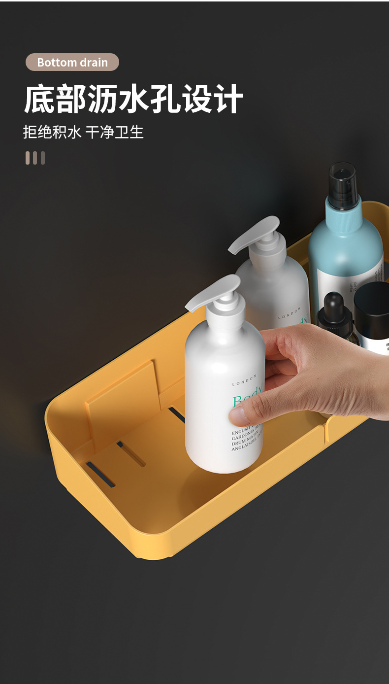 Bathroom Storage Rack Toilet Washstand Kitchen Storage Punch-Free Wall-Mounted Bath Wall Bathroom Bathroom Storage Rack Toilet Washstand Kitchen Storage Punch-Free Wall-Mounted Bath Wall Bathroom