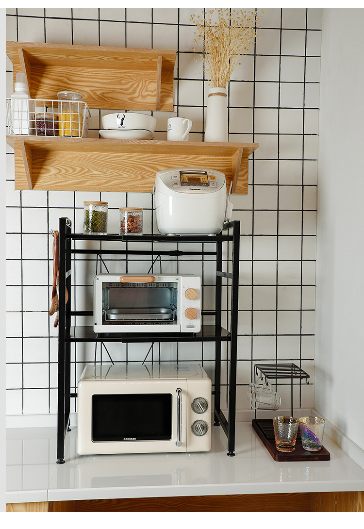 Oven Storage Rack Retractable Microwave Oven Rack Kitchen Storage Rack Kitchen Microwave Oven Storage Rack Floor