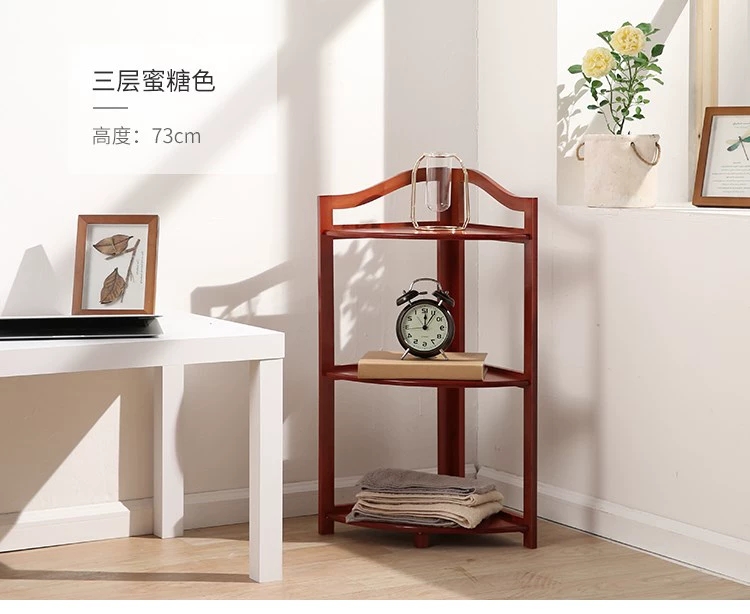 Bamboo Tripod Pastoral Storage Triangle Cabinet Storage Rack Furniture Multi-Purpose Tripod Zjj34b