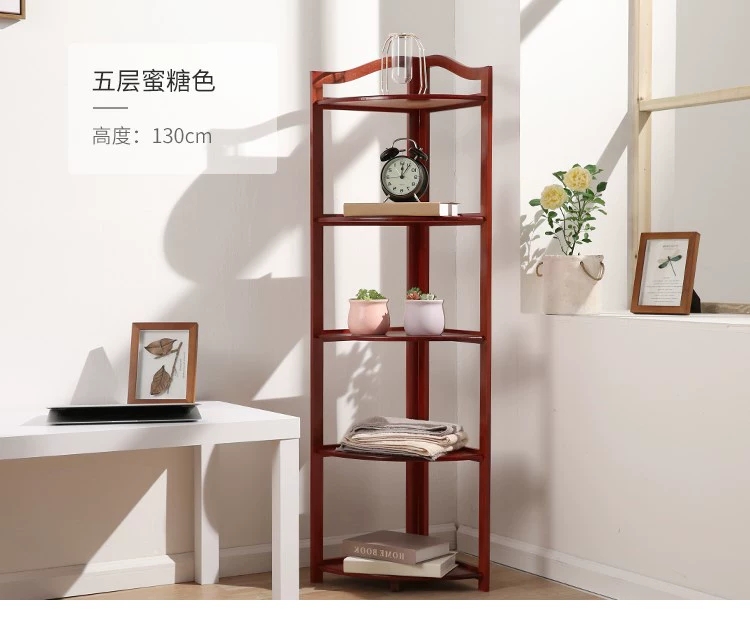 Bamboo Tripod Pastoral Storage Triangle Cabinet Storage Rack Furniture Multi-Purpose Tripod Zjj34b