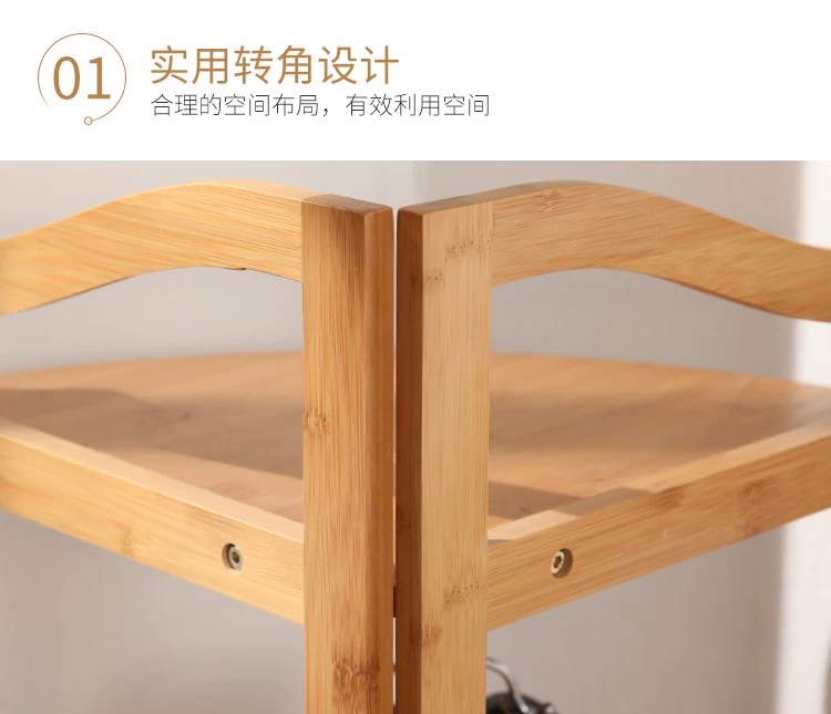 Bamboo Tripod Pastoral Storage Triangle Cabinet Storage Rack Furniture Multi-Purpose Tripod Zjj34b