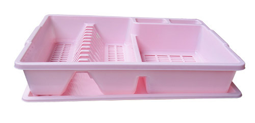 Household Kitchen Drain Bowl Rack Multi-Functional Tableware Storage Rack Tableware Plastic Drip Dish Rack with Chassis