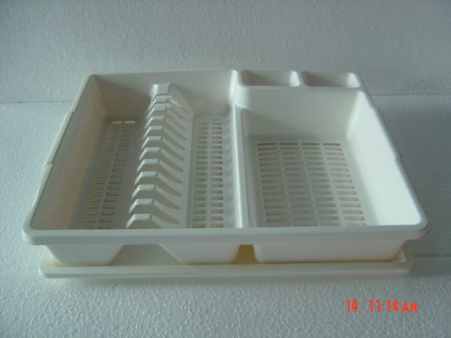 Household Kitchen Drain Bowl Rack Multi-Functional Tableware Storage Rack Tableware Plastic Drip Dish Rack with Chassis