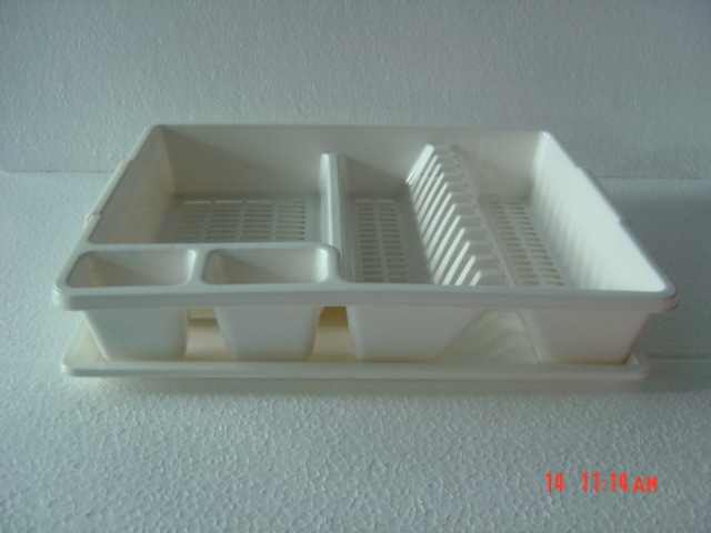 Household Kitchen Drain Bowl Rack Multi-Functional Tableware Storage Rack Tableware Plastic Drip Dish Rack with Chassis