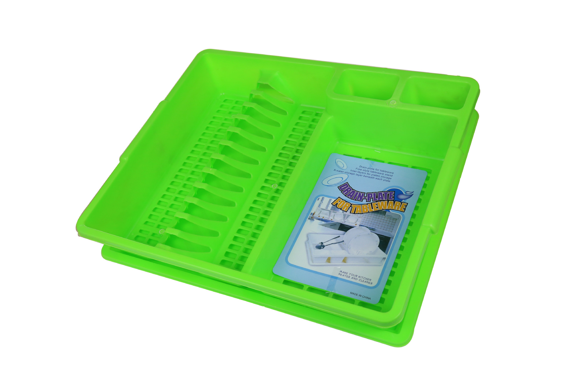 Household Kitchen Drain Bowl Rack Multi-Functional Tableware Storage Rack Tableware Plastic Drip Dish Rack with Chassis