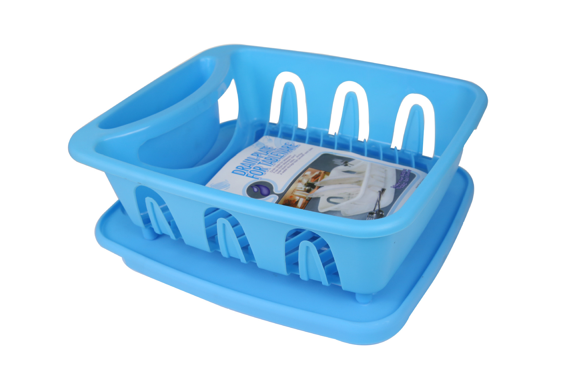 Household Kitchen Drain Bowl Rack Multi-Functional Tableware Storage Rack Tableware Plastic Drip Dish Rack with Chassis