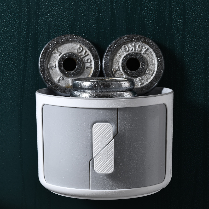 Toilet Creative Daily Necessities Wall-Mounted Tissue Box Toilet Paper Storage Rack Toilet Paper Box Waterproof Towel Rack