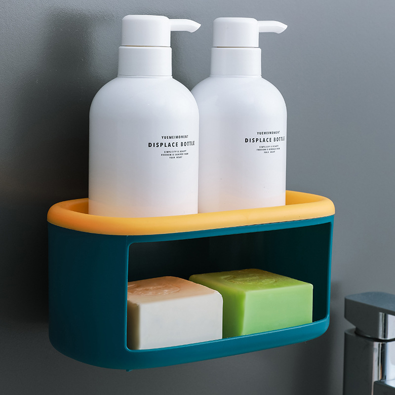 Creative European-Style Soap Dish Suction Cup Wall Hanging Soap Holder Household Double-Layer Drainage Punching Free Bathroom Storage Rack