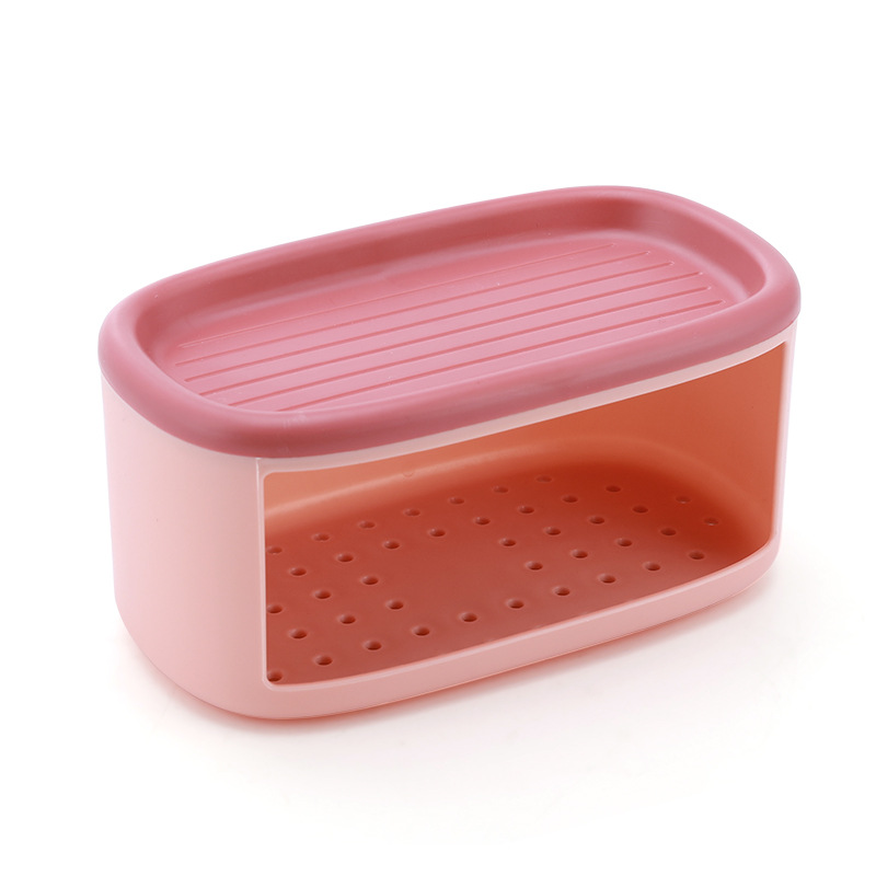 Creative European-Style Soap Dish Suction Cup Wall Hanging Soap Holder Household Double-Layer Drainage Punching Free Bathroom Storage Rack