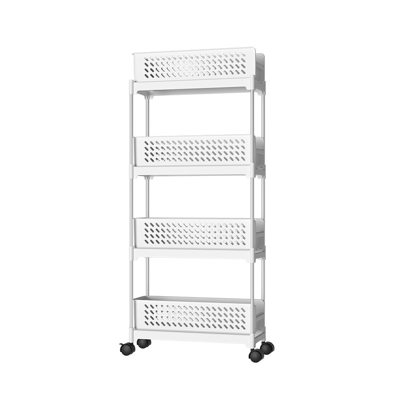 Pull-out Kitchen Storage Rack Multi-Layer Floor Storage Rack Multifunctional Shelf Gap Storage Rack Bathroom Shelf