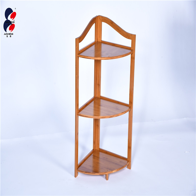 Bamboo Kitchen Storage Rack Triangle Corner Kitchen Storage Rack Oven Rack Solid Wood Storage Rack New Bamboo