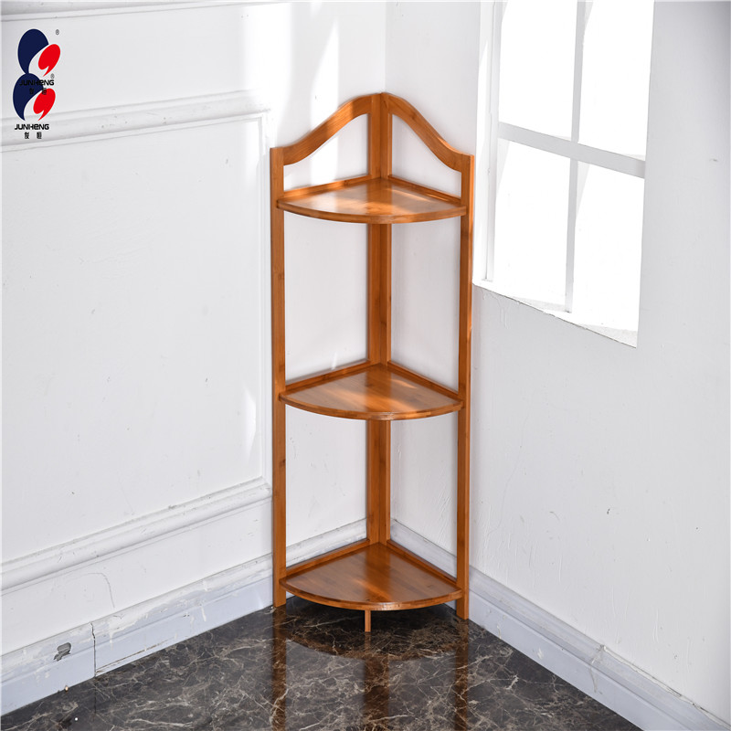 Bamboo Kitchen Storage Rack Triangle Corner Kitchen Storage Rack Oven Rack Solid Wood Storage Rack New Bamboo