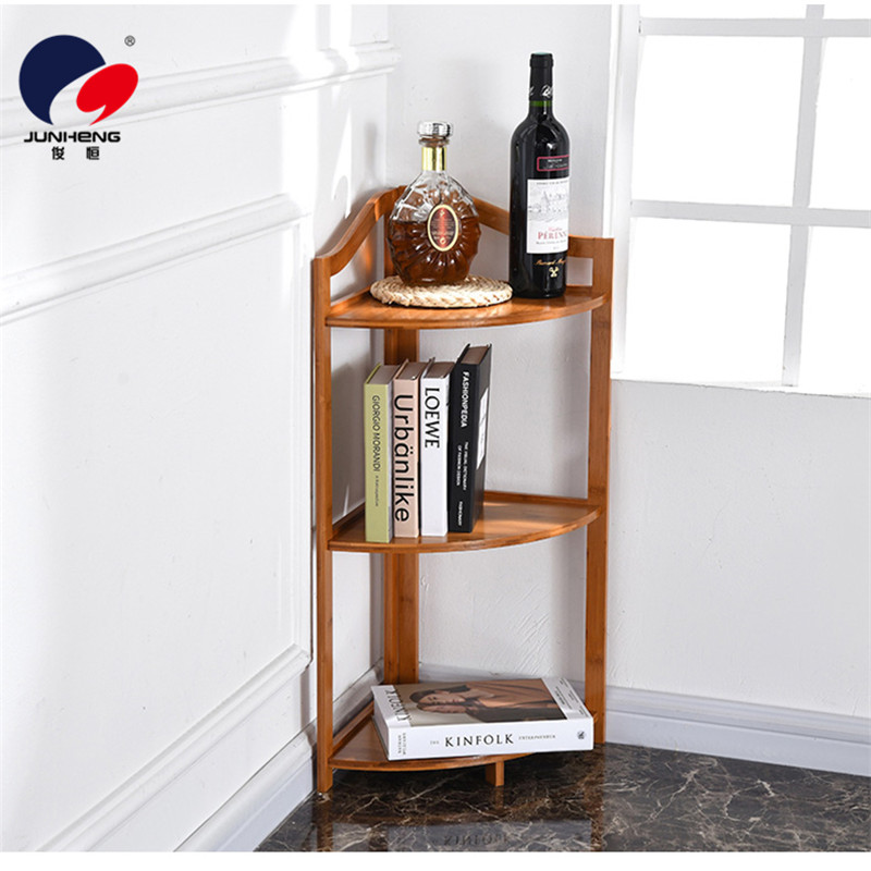 Bamboo Kitchen Storage Rack Triangle Corner Kitchen Storage Rack Oven Rack Solid Wood Storage Rack New Bamboo