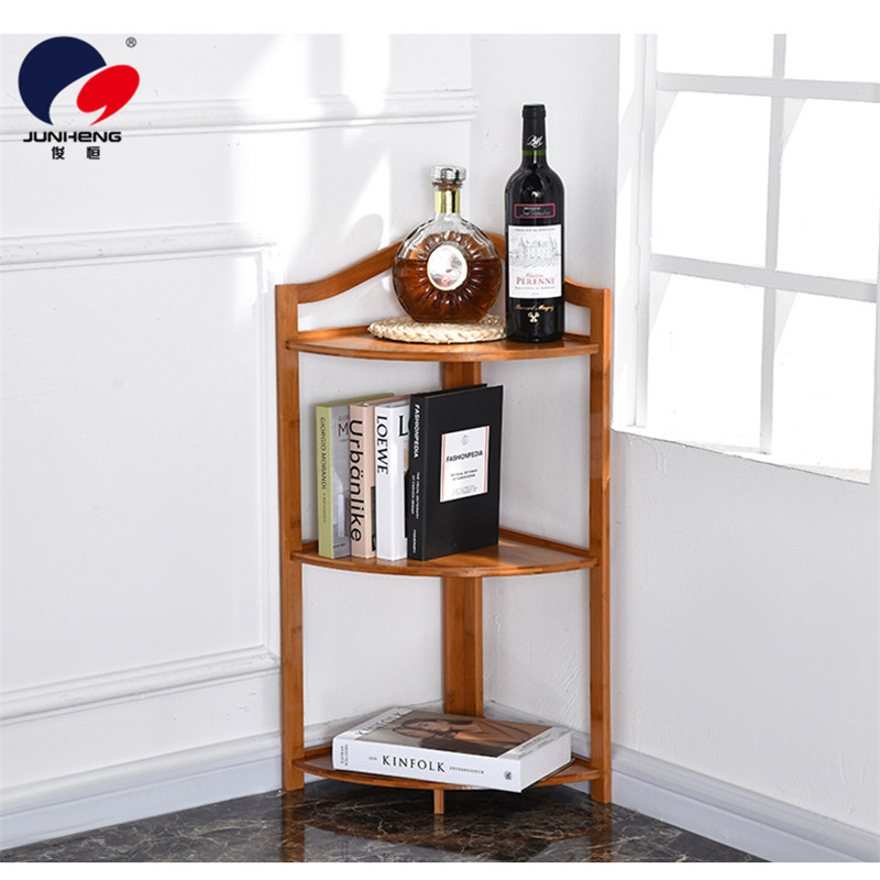 Bamboo Kitchen Storage Rack Triangle Corner Kitchen Storage Rack Oven Rack Solid Wood Storage Rack New Bamboo
