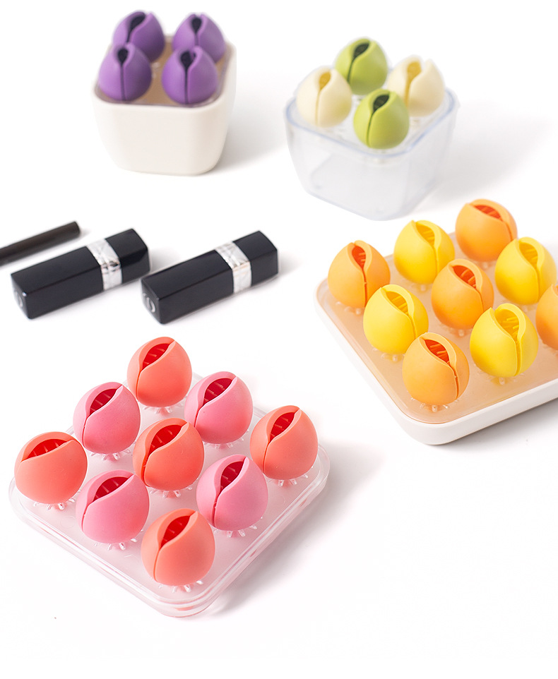 Cosmetics Storage Box Lipstick Eyebrow Pencil Lip Gloss Storage Rack Multi-Grid Creative Organizing Desktop Storage Rack Manufacturer Customization