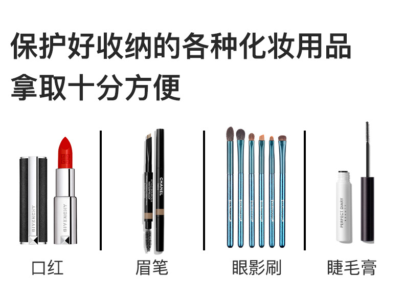 Cosmetics Storage Box Lipstick Eyebrow Pencil Lip Gloss Storage Rack Multi-Grid Creative Organizing Desktop Storage Rack Manufacturer Customization