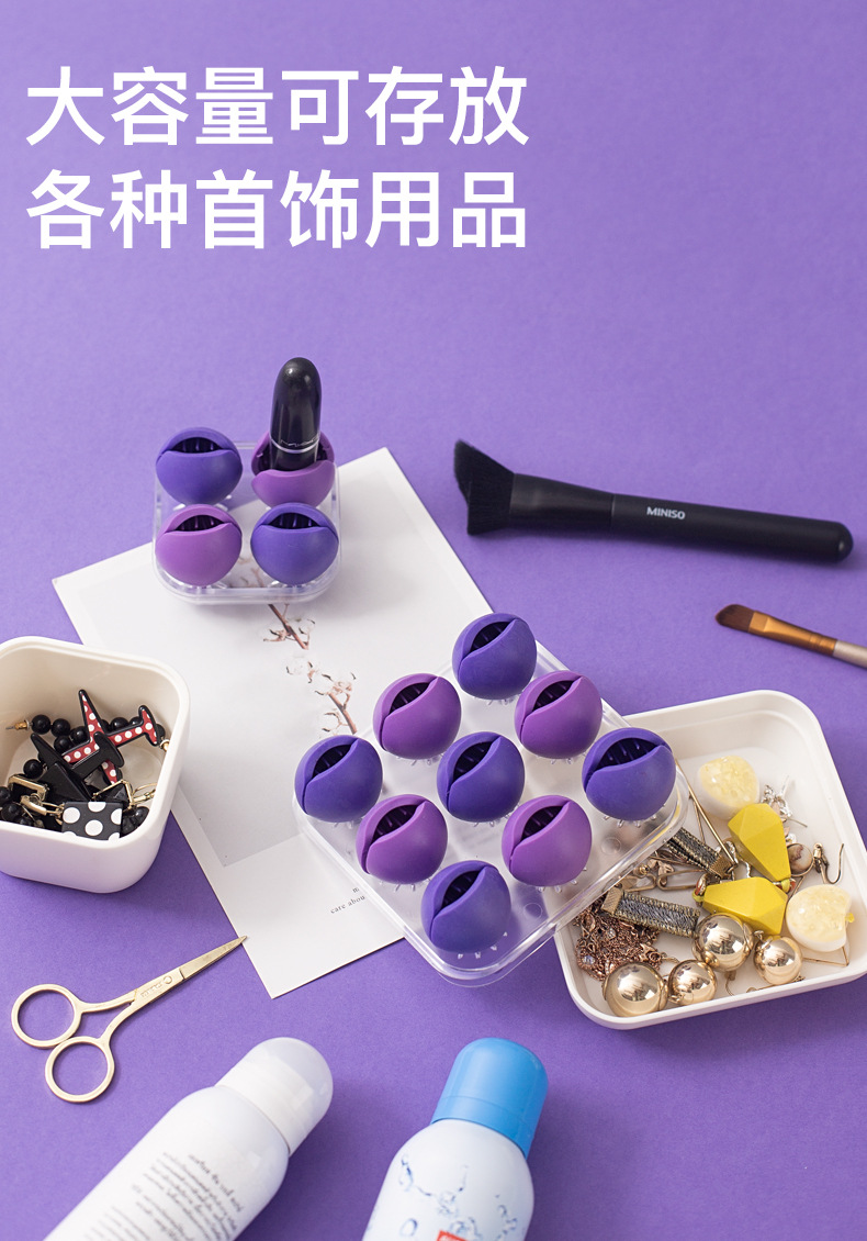 Cosmetics Storage Box Lipstick Eyebrow Pencil Lip Gloss Storage Rack Multi-Grid Creative Organizing Desktop Storage Rack Manufacturer Customization