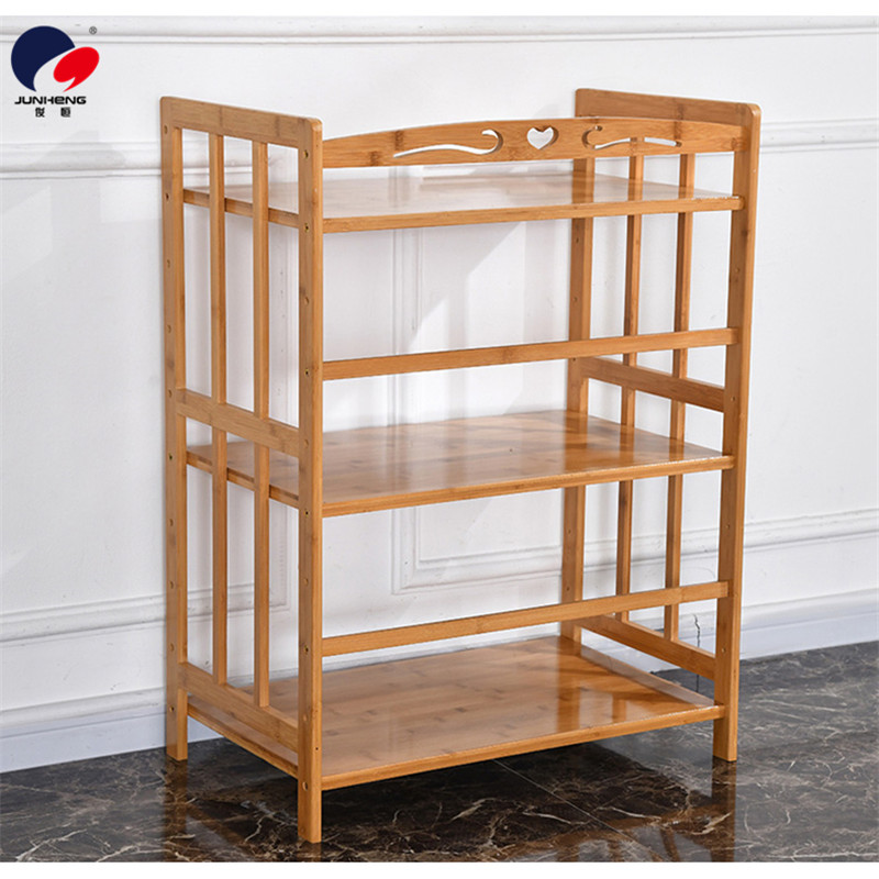 Bamboo Kitchen Storage Rack Microwave Oven Rack Floor Storage Rack Kitchen Storage Rack Oven Rack Solid Wood Article Storage Shelf